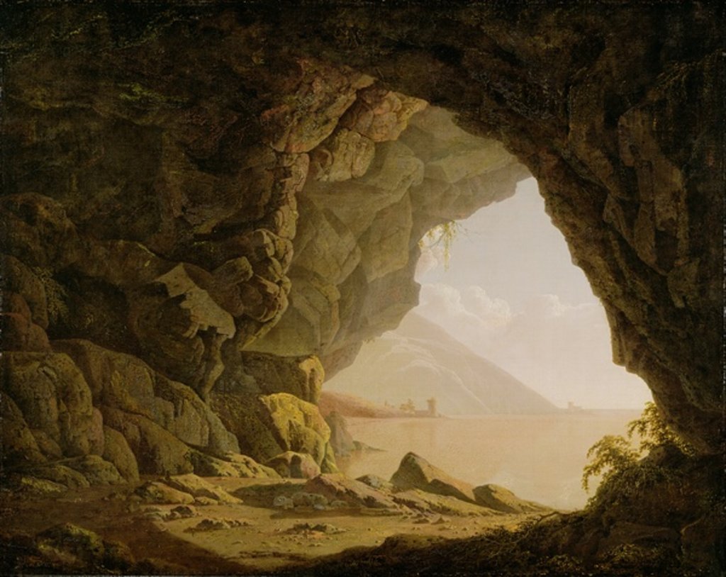 Detail of Cavern, Near Naples, 1774 by Joseph Wright of Derby