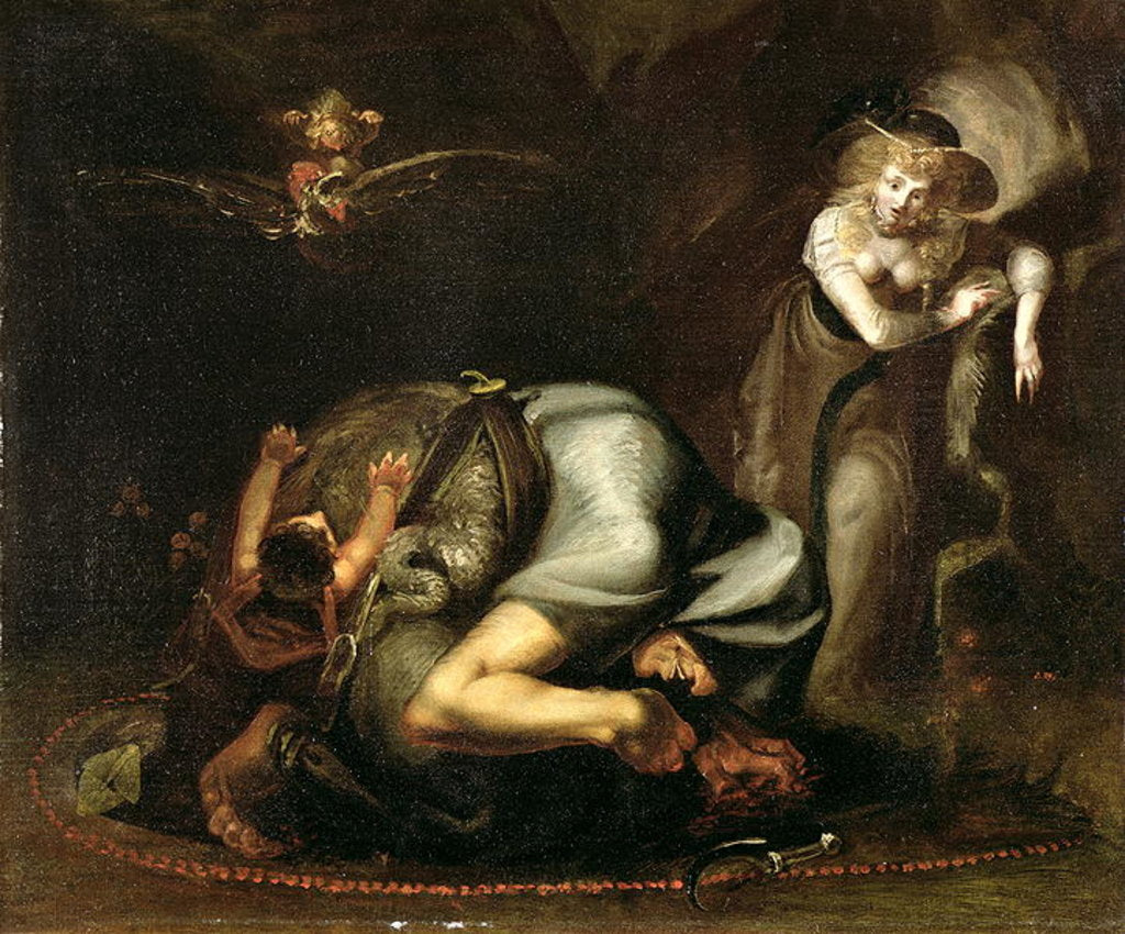 Detail of Scene of Witches from 'The Masque of Queens' by Benjamin Jonson c.1785 by Henry Fuseli