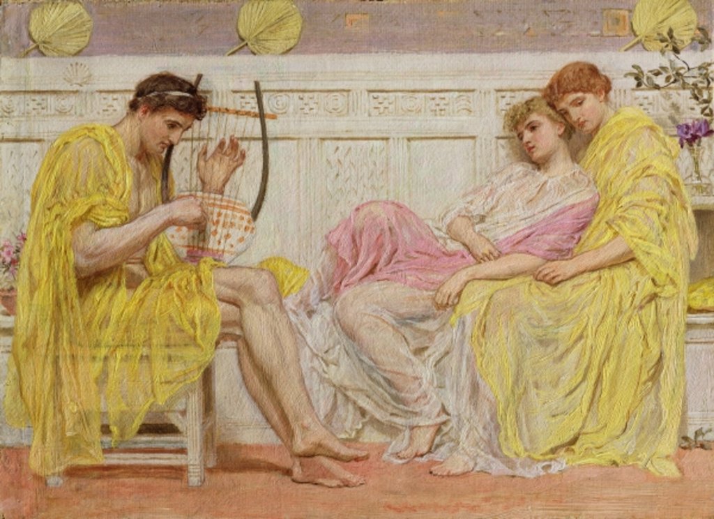 Detail of A Musician, c.1867 by Albert Joseph Moore