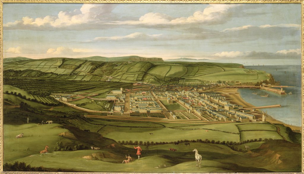 Detail of Whitehaven, Cumbria, Showing Flatt Hall, c.1730-35 by Matthias Read