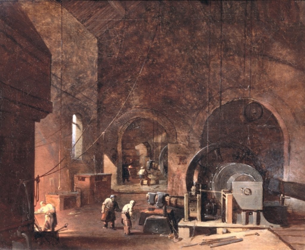 Detail of Interior of an Ironworks, c.1850-60 by Godfrey Sykes