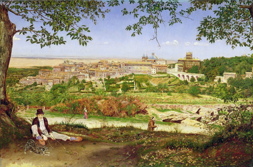 Detail of Ariccia, Italy, 1860 by John William Inchbold