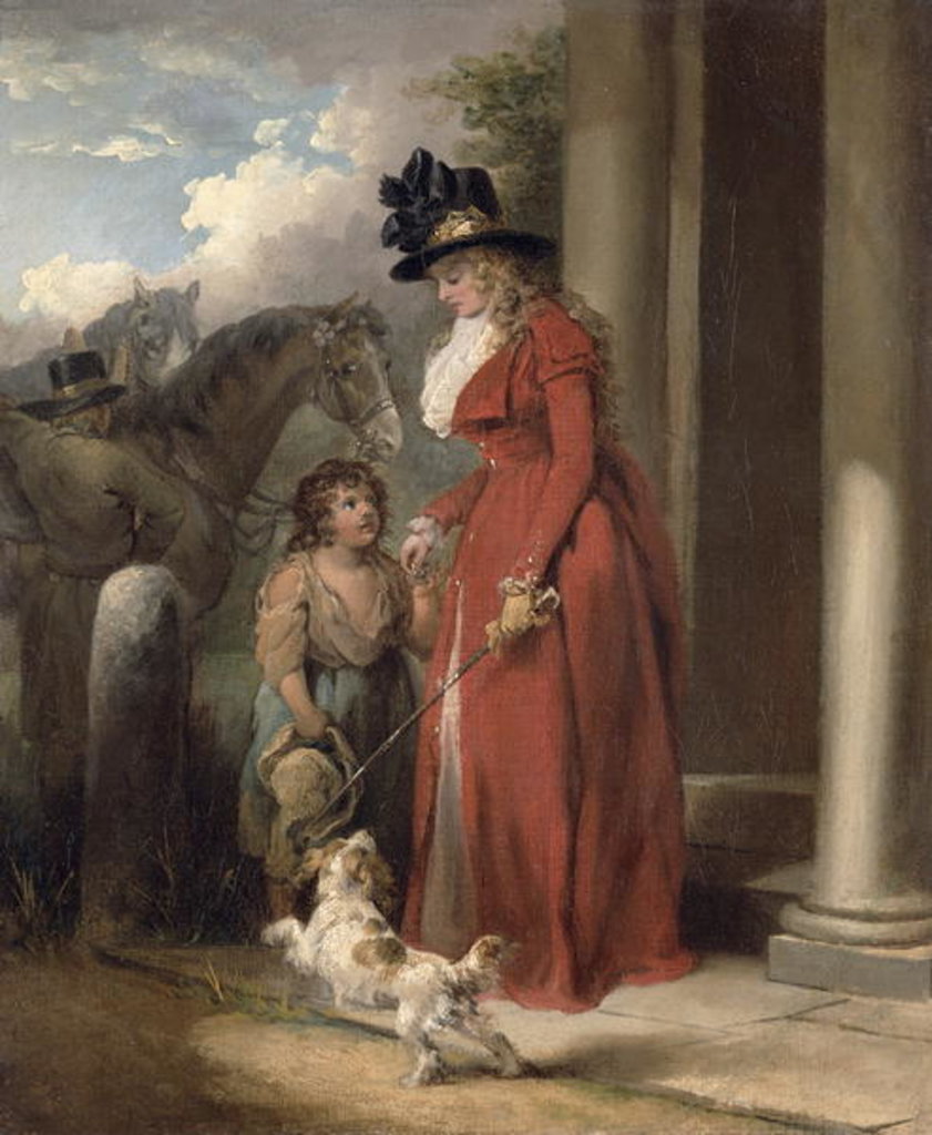 Detail of The Squire's Door, c.1790 by George Morland