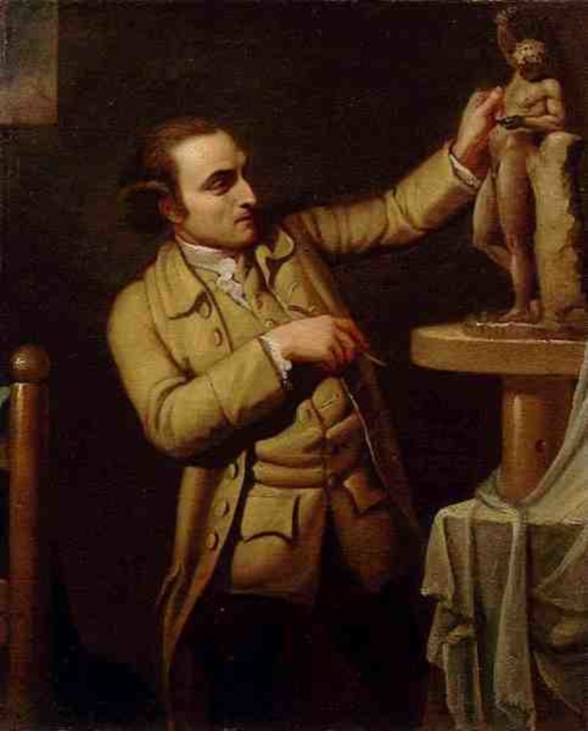 Detail of Joseph Nollekens c.1770-71 by Mary Moser