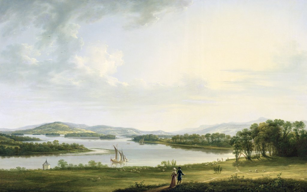 Detail of A View of Knock Ninney and Part of Lough Erne from Bellisle, County Fermanagh, 1771 by Thomas Roberts