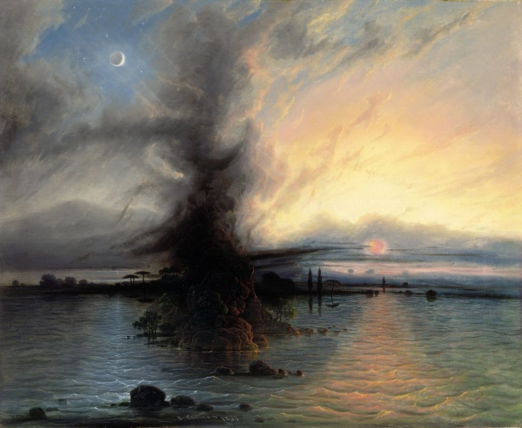 Detail of The Rock of Salvation, 1837 by Samuel Colman