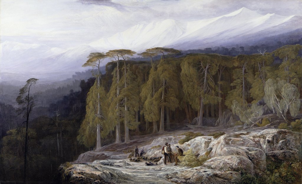 Detail of The Forest of Valdoniello, Corsica, 1869 by Edward Lear