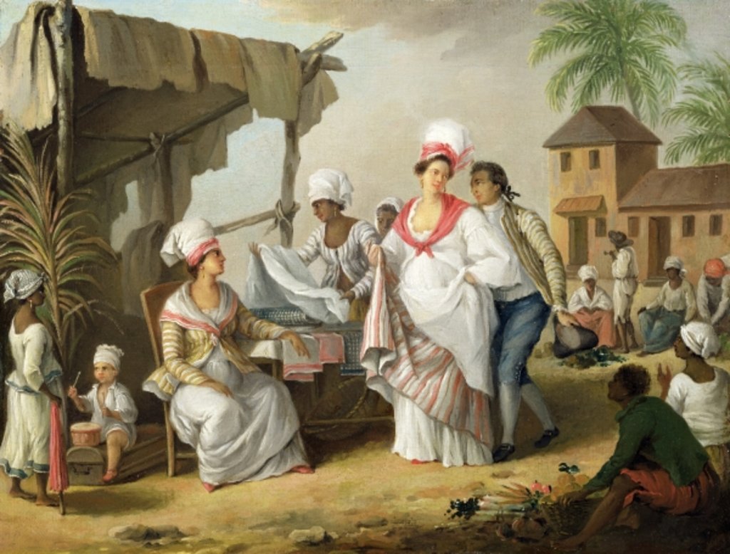 Detail of Linen Market, Roseau, Dominica, c.1780 by Agostino Brunias