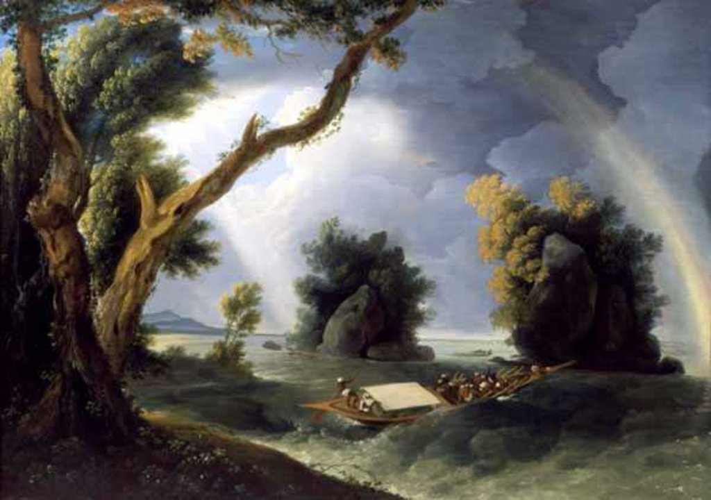 Detail of Storm on the Ganges, with Mrs Hastings near the Colgon Rocks, c.1790 by William Hodges