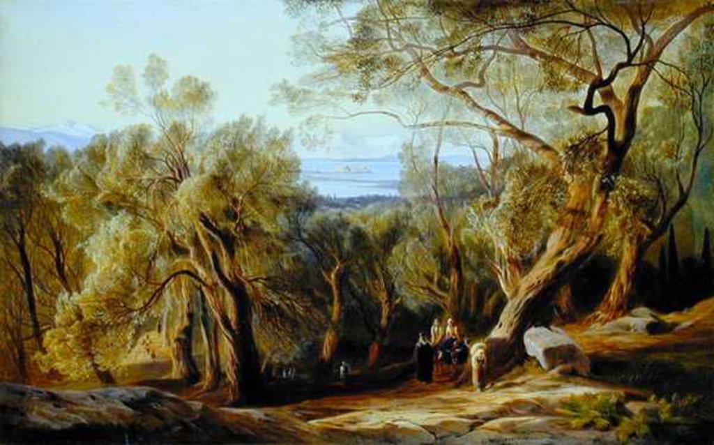 Detail of Corfu from Santa Decca, 1862 by Edward Lear