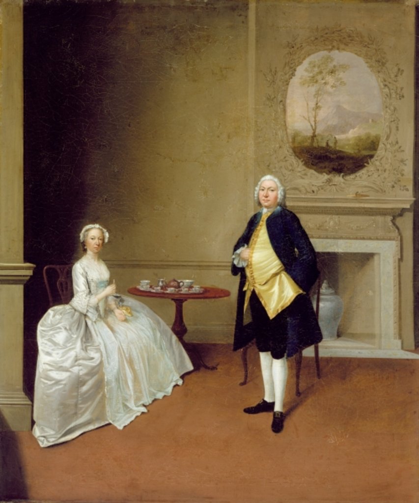 Detail of Mr and Mrs Hill, c.1750-51 by Arthur Devis