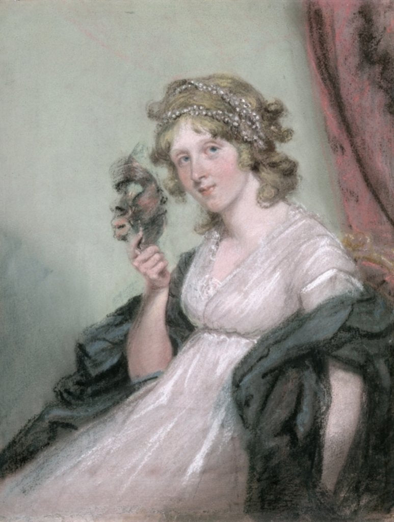 Detail of A Lady Holding a Negro Mask, c.1795-80 by John Raphael Smith