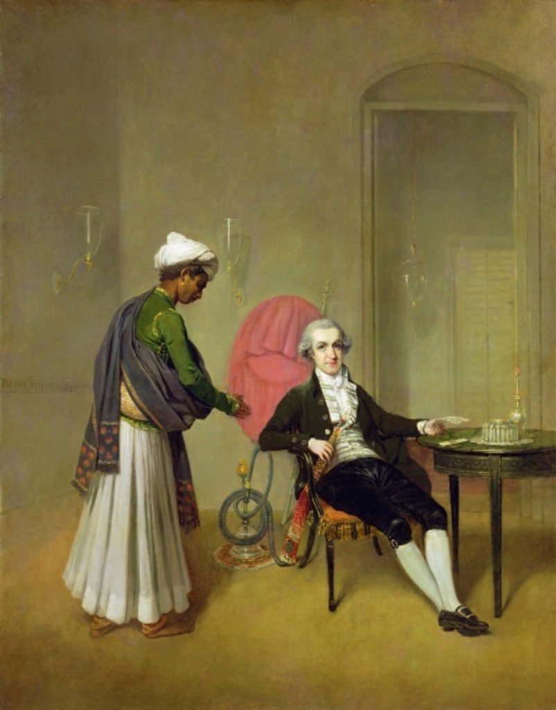 Detail of A Gentleman, possibly William Hickey, and his Indian Servant, c.1785 by Arthur Devis