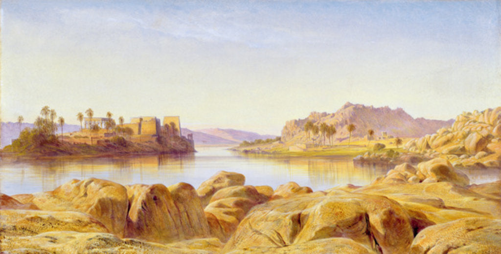 Detail of Philae, Egypt, 1863 by Edward Lear