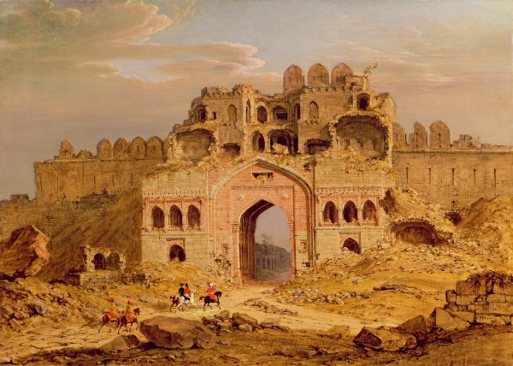 Detail of Inside the Main Entrance of the Purana Qila, Delhi, 1823 by Robert Smith