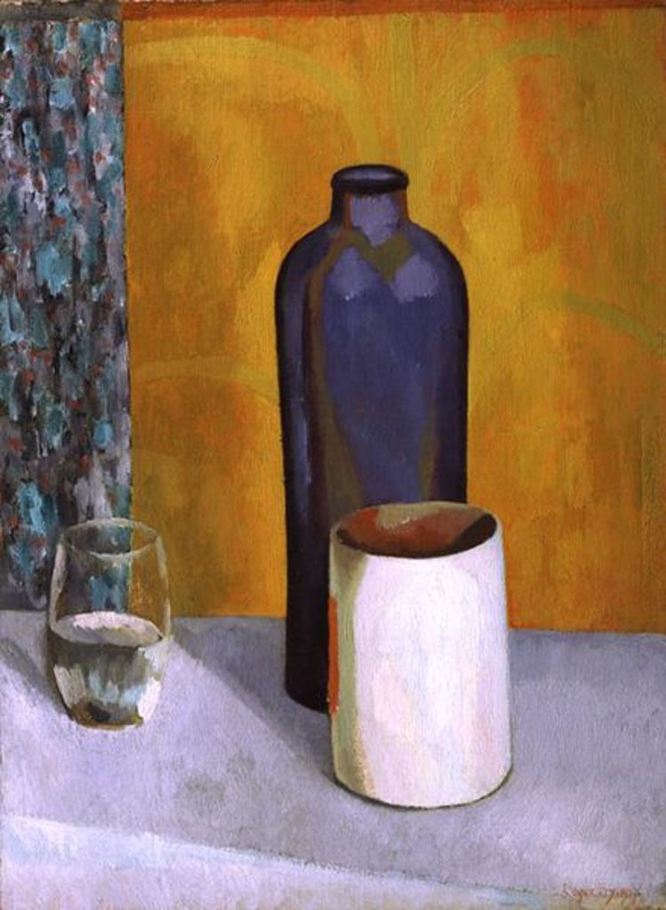 Detail of Still Life with a Blue Bottle, 1917 by Roger Eliot Fry