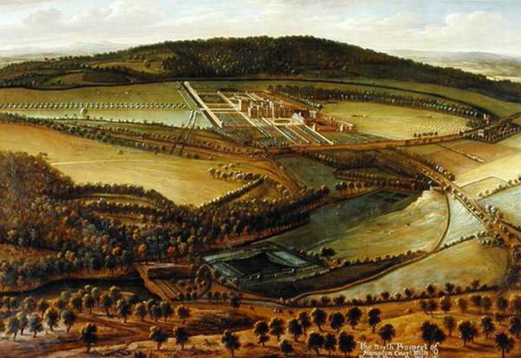 Detail of The North Prospect of Hampton Court, c.1699 by Leonard Knyff