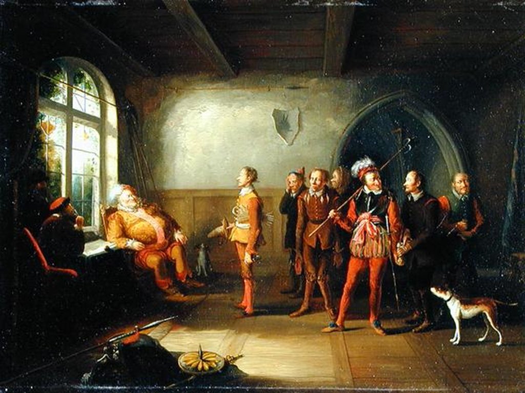 Detail of Falstaff and the Recruits by John Cawse