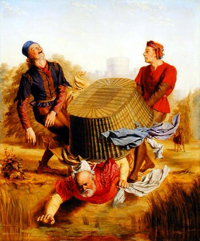 Detail of Buck Washing on Datchet Mead from 'The Merry Wives of Windsor' by William Shakespeare 1849 by John Skinner Clifton