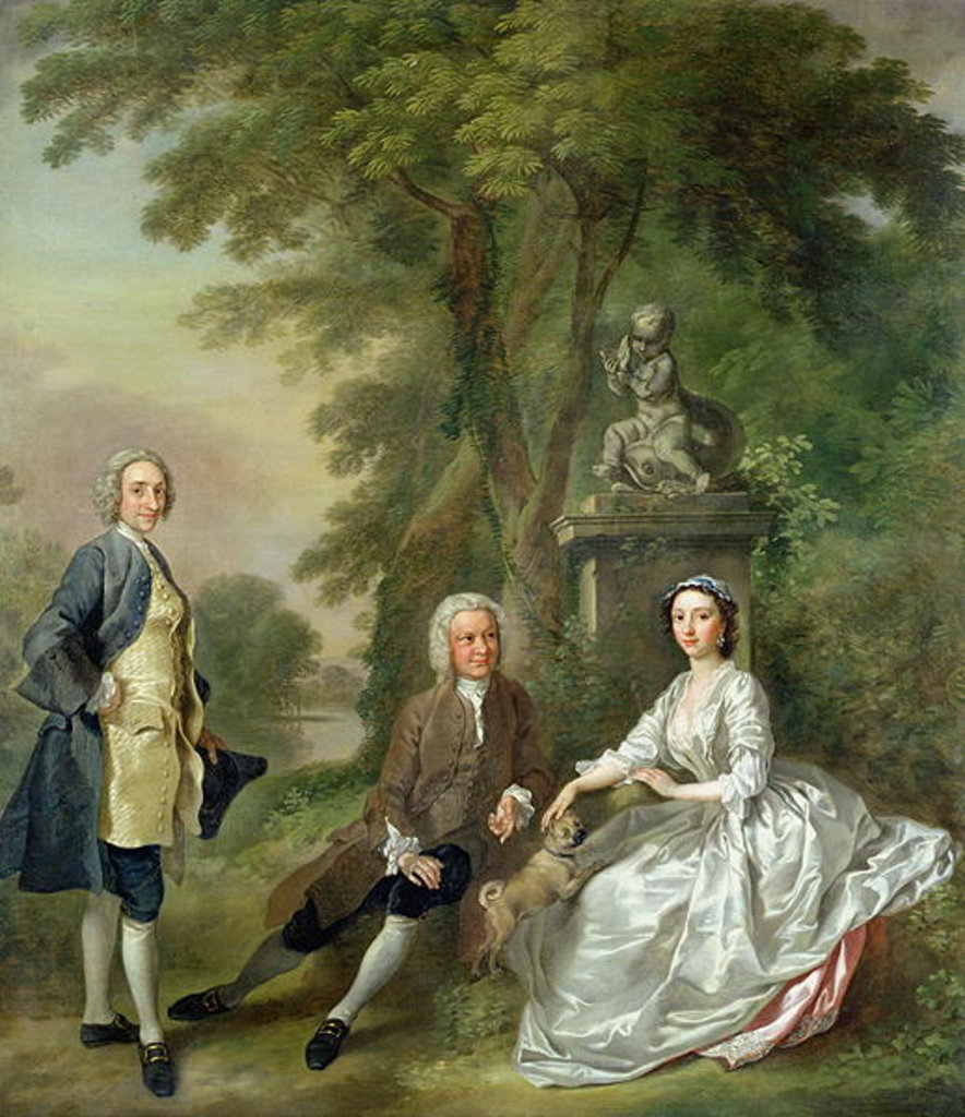 Detail of Jonathan Tyers and his Daughter, Elizabeth, and her Husband, John Wood, c.1750-52 by Francis Hayman