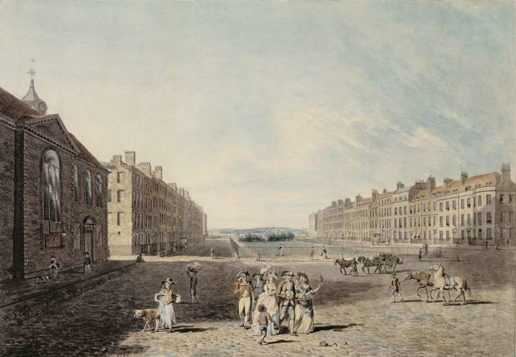 Detail of Queen Square, London, 1786 by Edward Dayes
