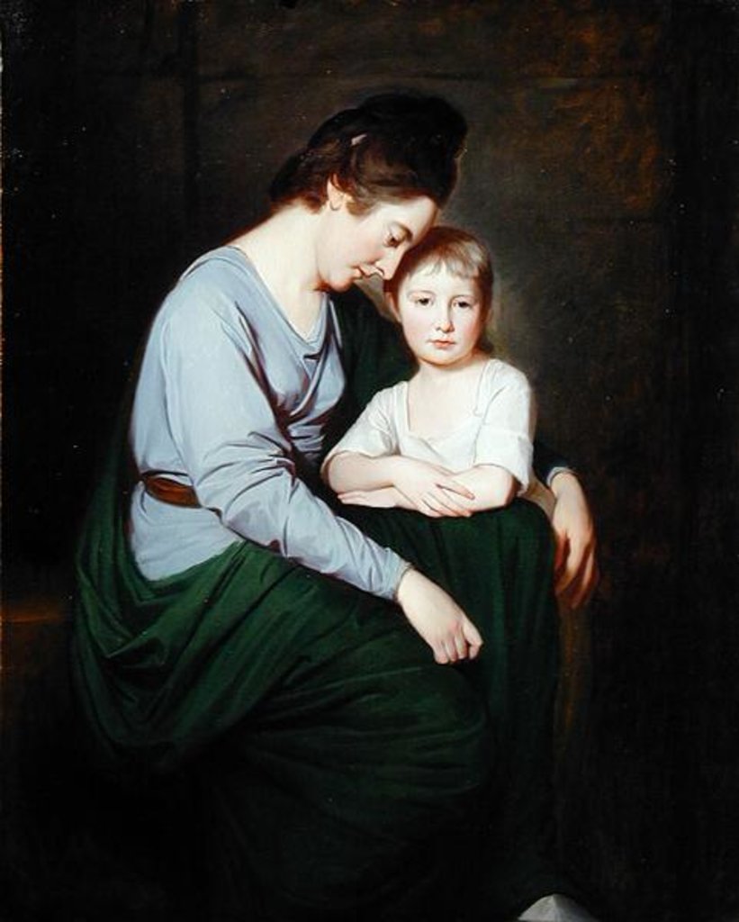 Detail of Ann Wilson with her Daughter, Sybill, c.1776-77 by George Romney