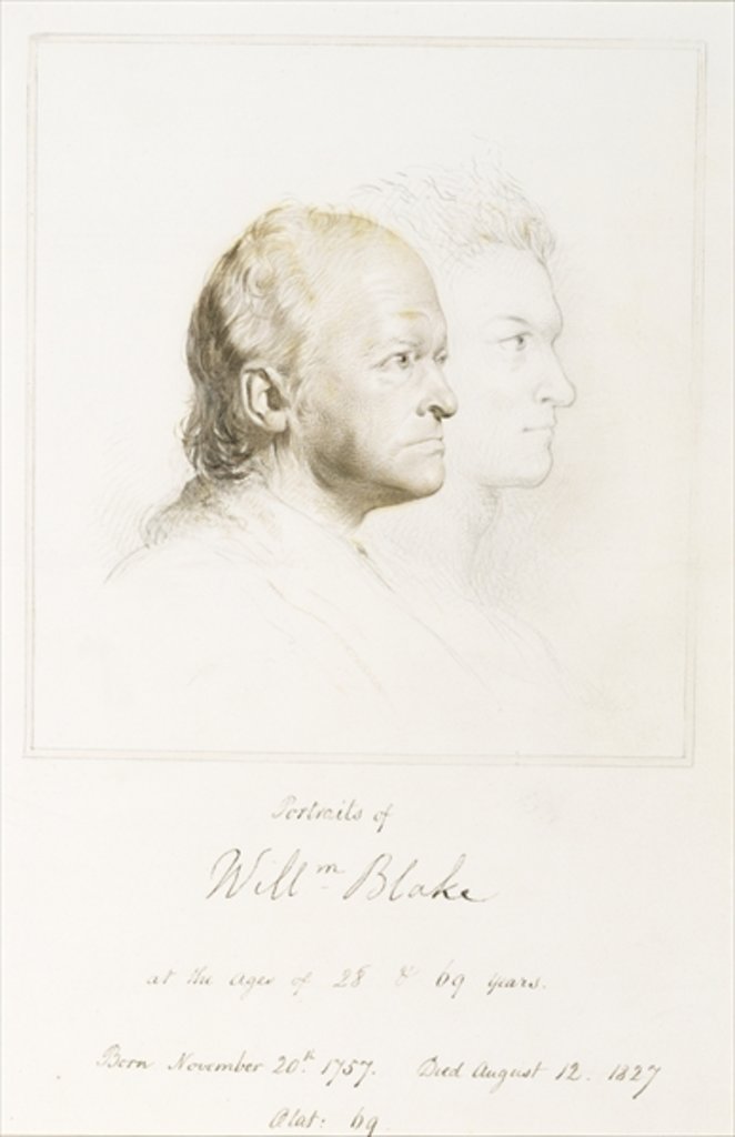 Detail of William Blake in Youth and Age by George Richmond
