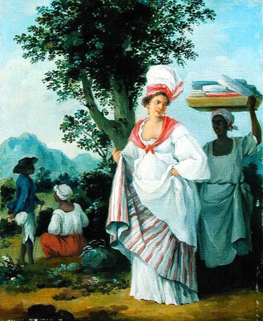 Detail of West Indian Creole Woman with her Black Servant, c.1780 by Agostino Brunias
