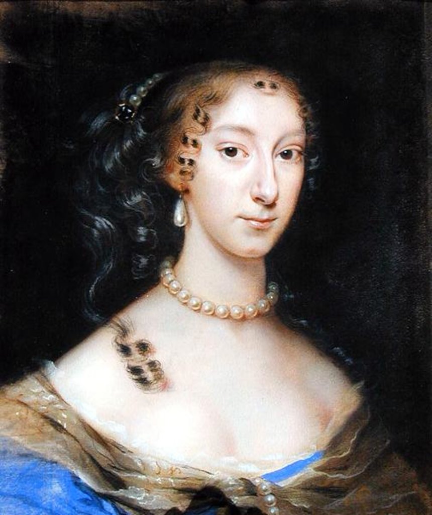 Detail of Portrait of a Nobleman's Wife by Edmund Ashfield