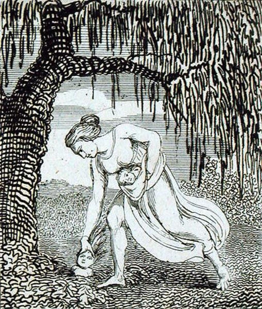 Detail of Found Him Beneath a Tre by William Blake