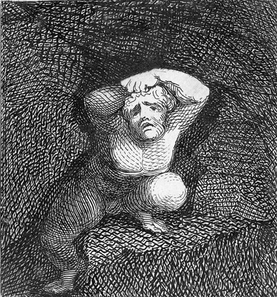 Detail of art by William Blake