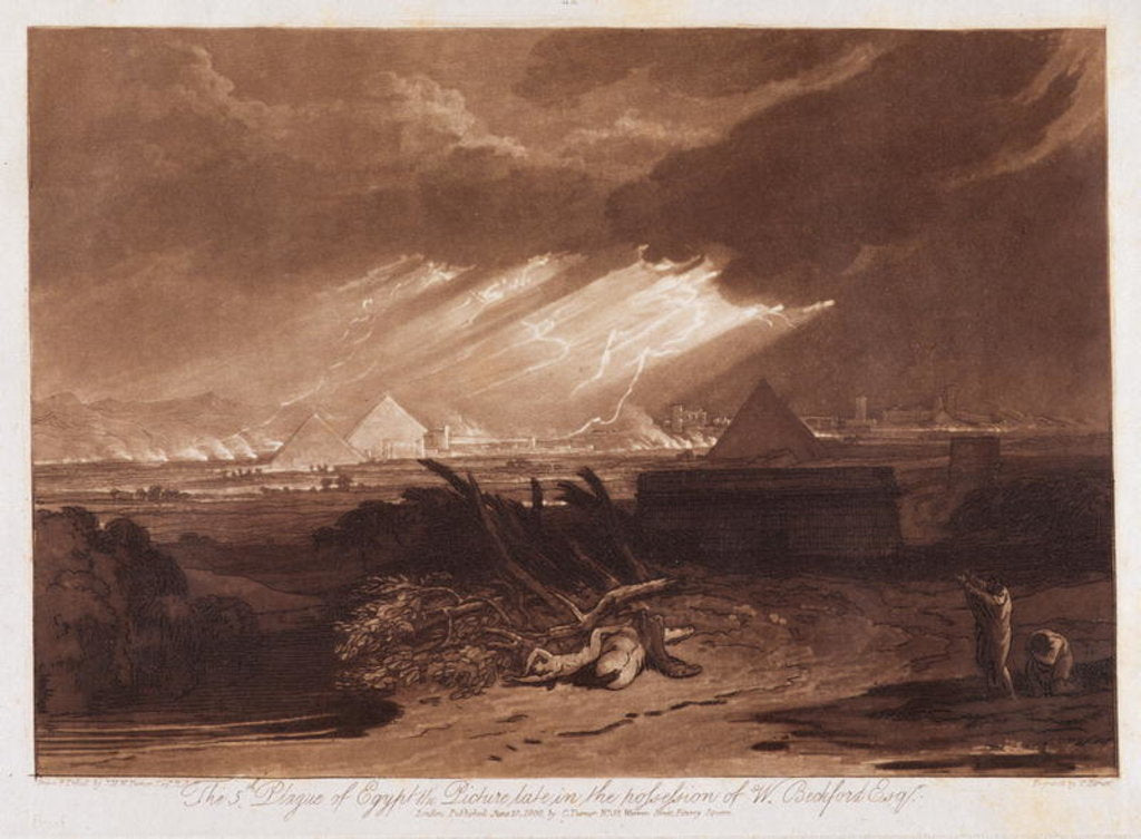Detail of The Fifth Plaque of Egypt, engraved by Charles Turner 1808 by Joseph Mallord William (after) Turner