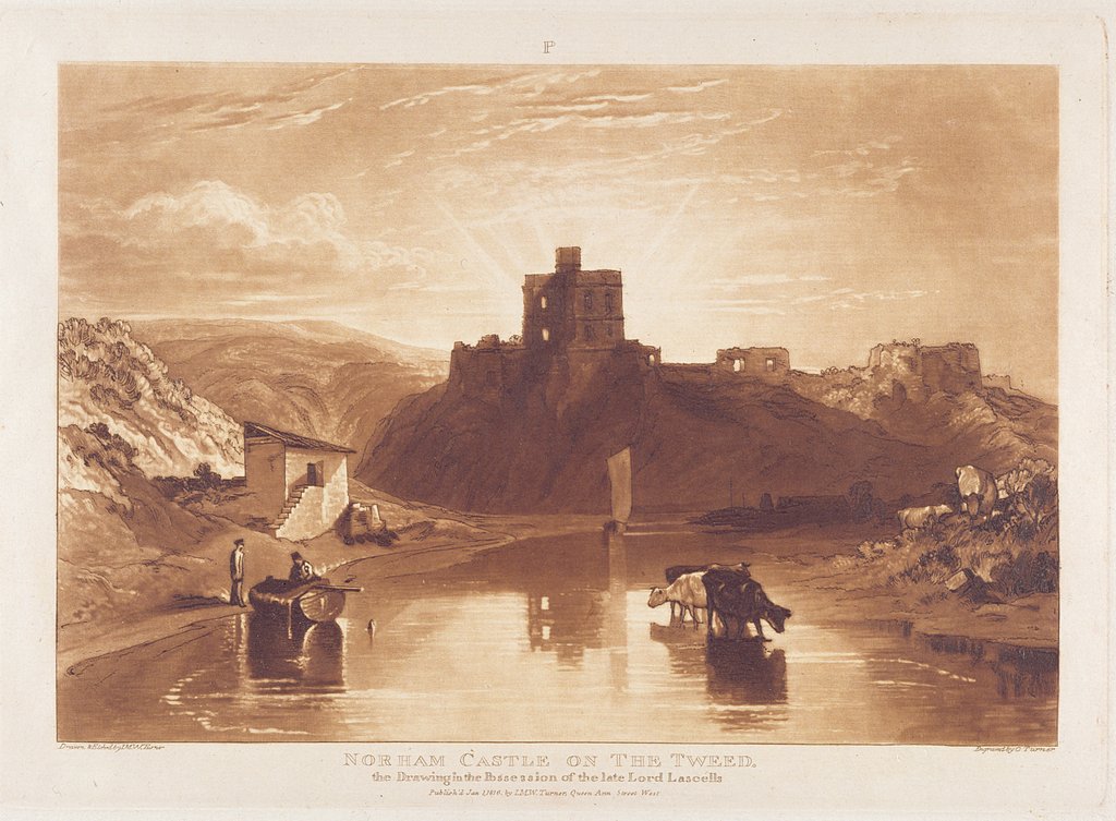 Detail of Norham Castle, engraved by Charles Turner 1859-61 by Joseph Mallord William (after) Turner