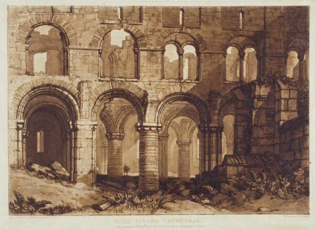 Detail of Holy Island Cathedral by Joseph Mallord William (after) Turner