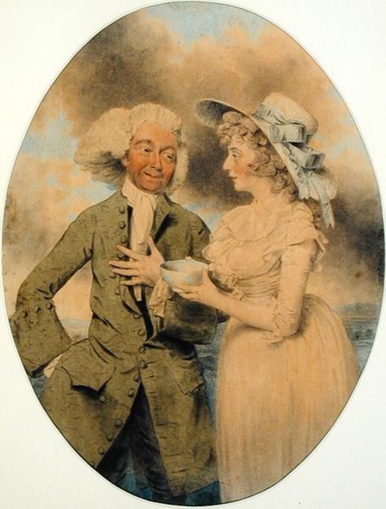 Detail of John Edwin and Mrs. Wells as Lingo and Cowslip in the 'Agreeable Surprise', 1787 by John Downman