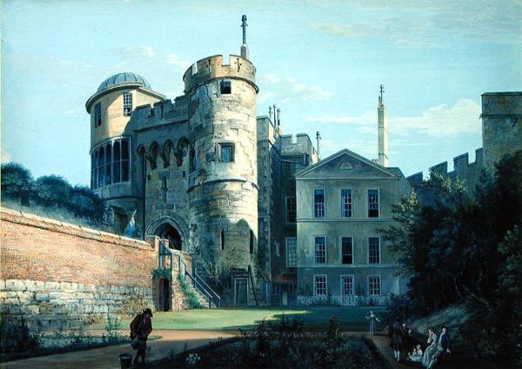 Detail of The Norman Gate and Deputy Governor's House by Paul Sandby
