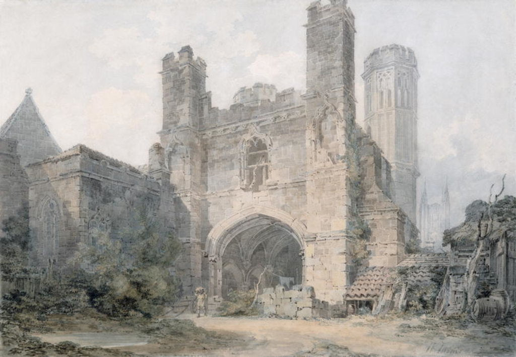 Detail of St. Augustine's Gate, Canterbury, c.1797 by Joseph Mallord William Turner