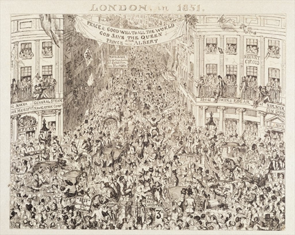 Detail of Mayhew's Great Exhibition of 1851: London in 1851, 1851 by George Cruikshank