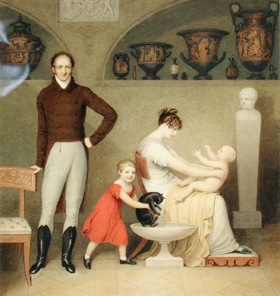 Detail of The Artist and his Family, 1813 by Adam Buck