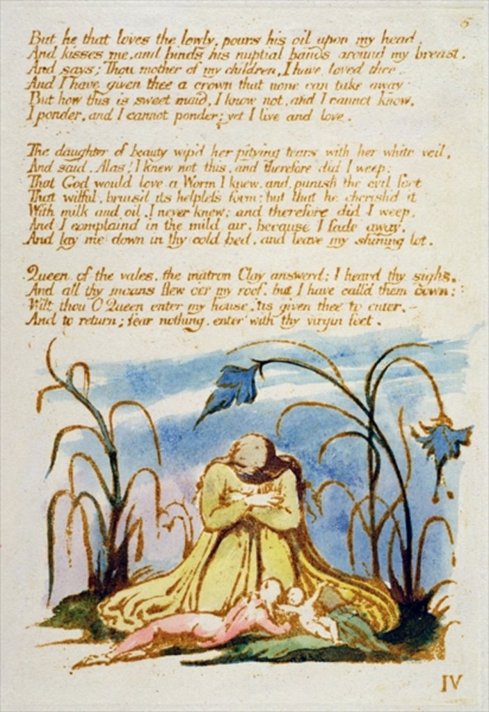 Detail of But he that Loves the Lowly... by William Blake