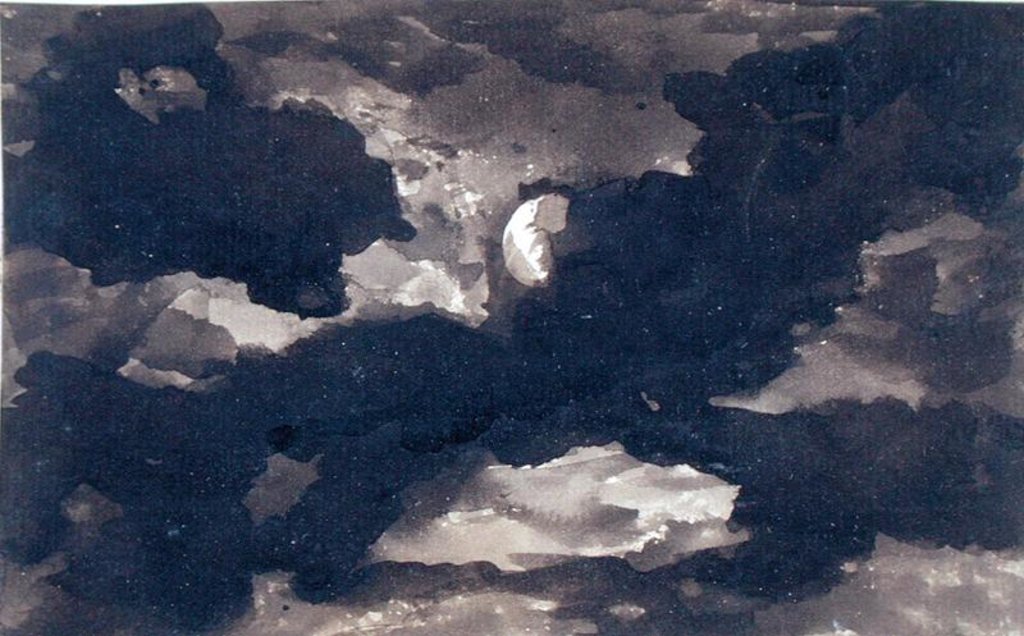 Detail of Study of a Clouded Moonlit Sky by George Romney