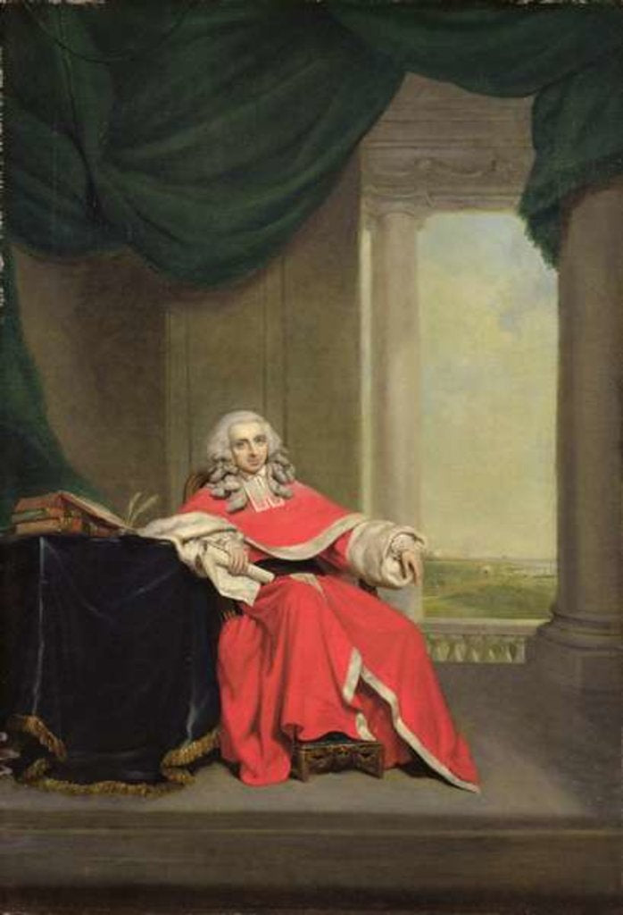 Detail of Sir Robert Chambers, c.1789 by Arthur William Devis