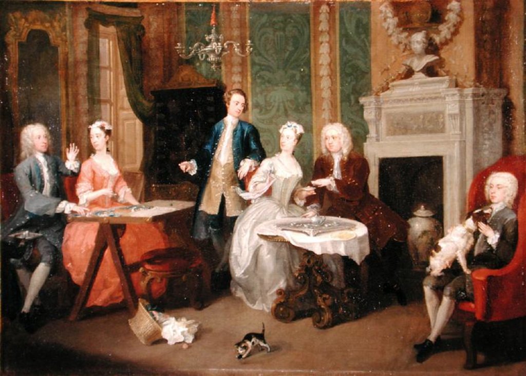Detail of Portrait of a Family, 1730s by William Hogarth