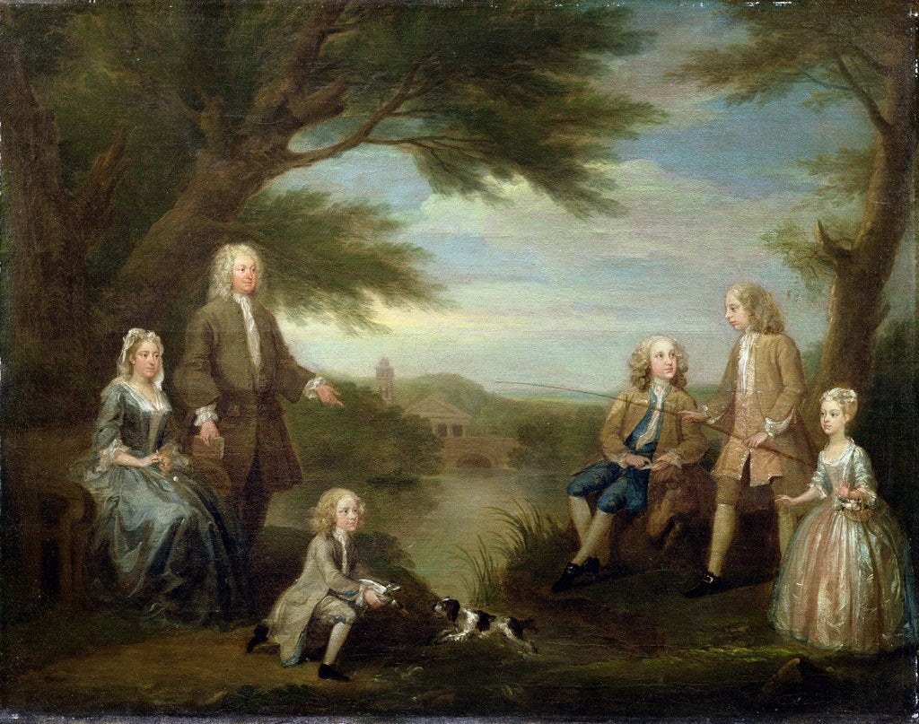 Detail of John and Elizabeth Jeffreys and their Children, 1730 by William Hogarth
