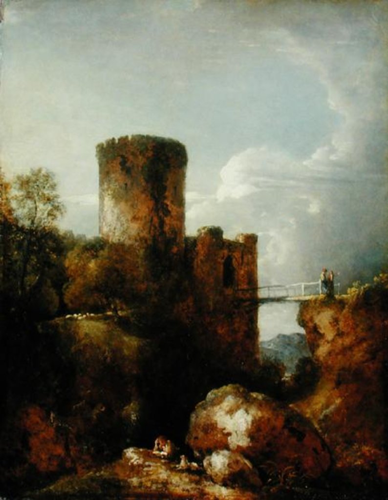 Detail of Conway Castle, 1809 by George Howland Beaumont
