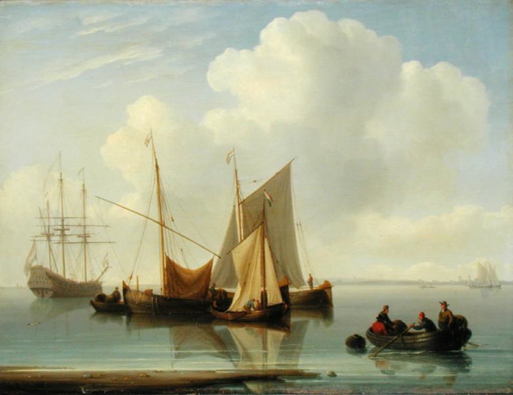 Detail of Dutch Sailing Vessels, 1814 by William Anderson