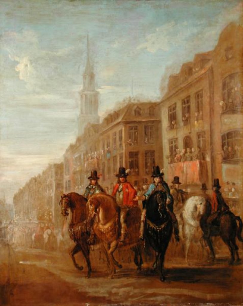 Detail of Restoration Procession of Charles II at Cheapside, c.1745 by William Hogarth