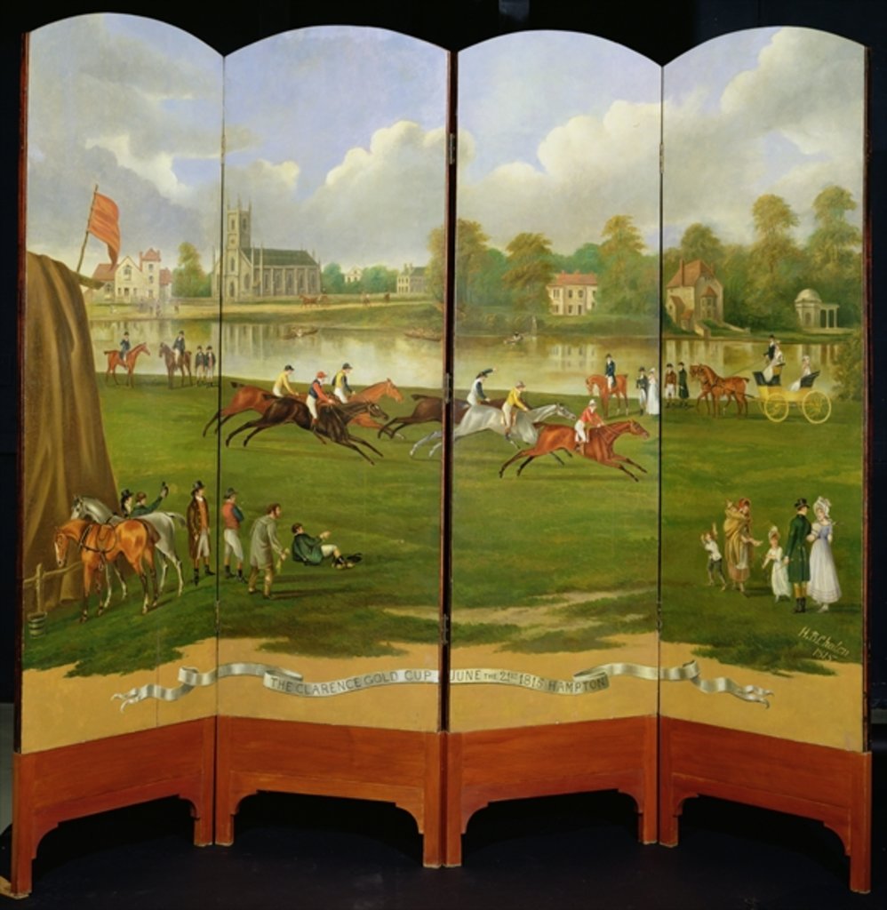 Detail of The Start of the Race for the Clarence Gold Cup at Hampton, Wednesday 21st June, 1815 by Henry Bernard Chalon