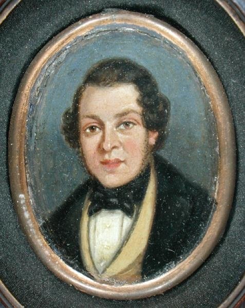 Detail of Miniature: Portrait of Abram Constable, brother of the artist by John Constable