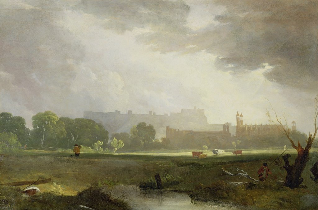 Detail of Windsor from Eton by Augustus Wall Callcott